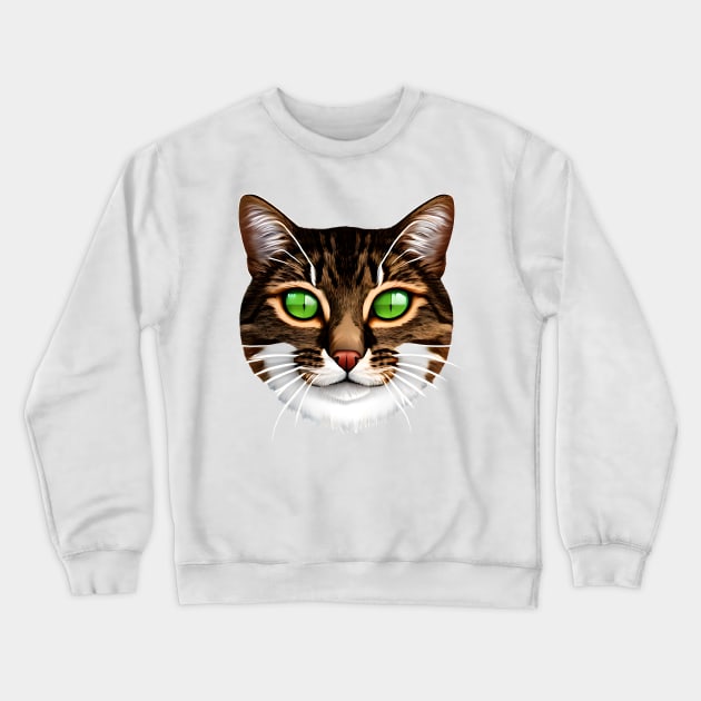 Happy Cat Crewneck Sweatshirt by mikepod